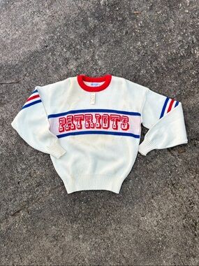 Vintage 1980’s 1990’s New England Patriots Wool Knot Sweater NWT XL Rare